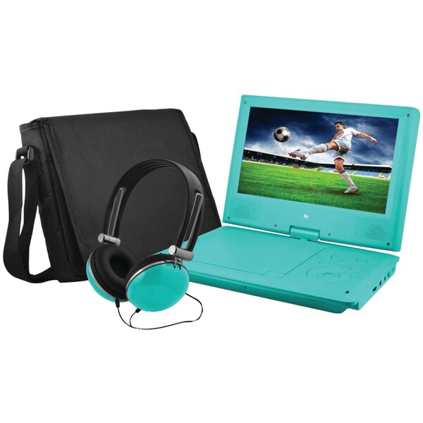 Ematic Portable 9" DVD Player Bundles (Teal) EPD909TL
